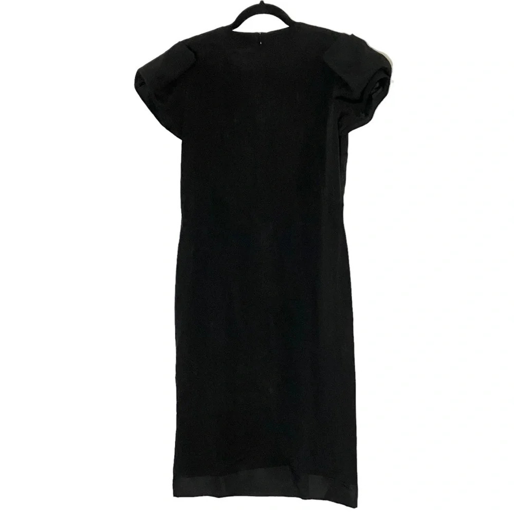 MaxMara‎ Shift Dress Sculptural Sleeve Silk Blend 10 - Picture 6 of 6
